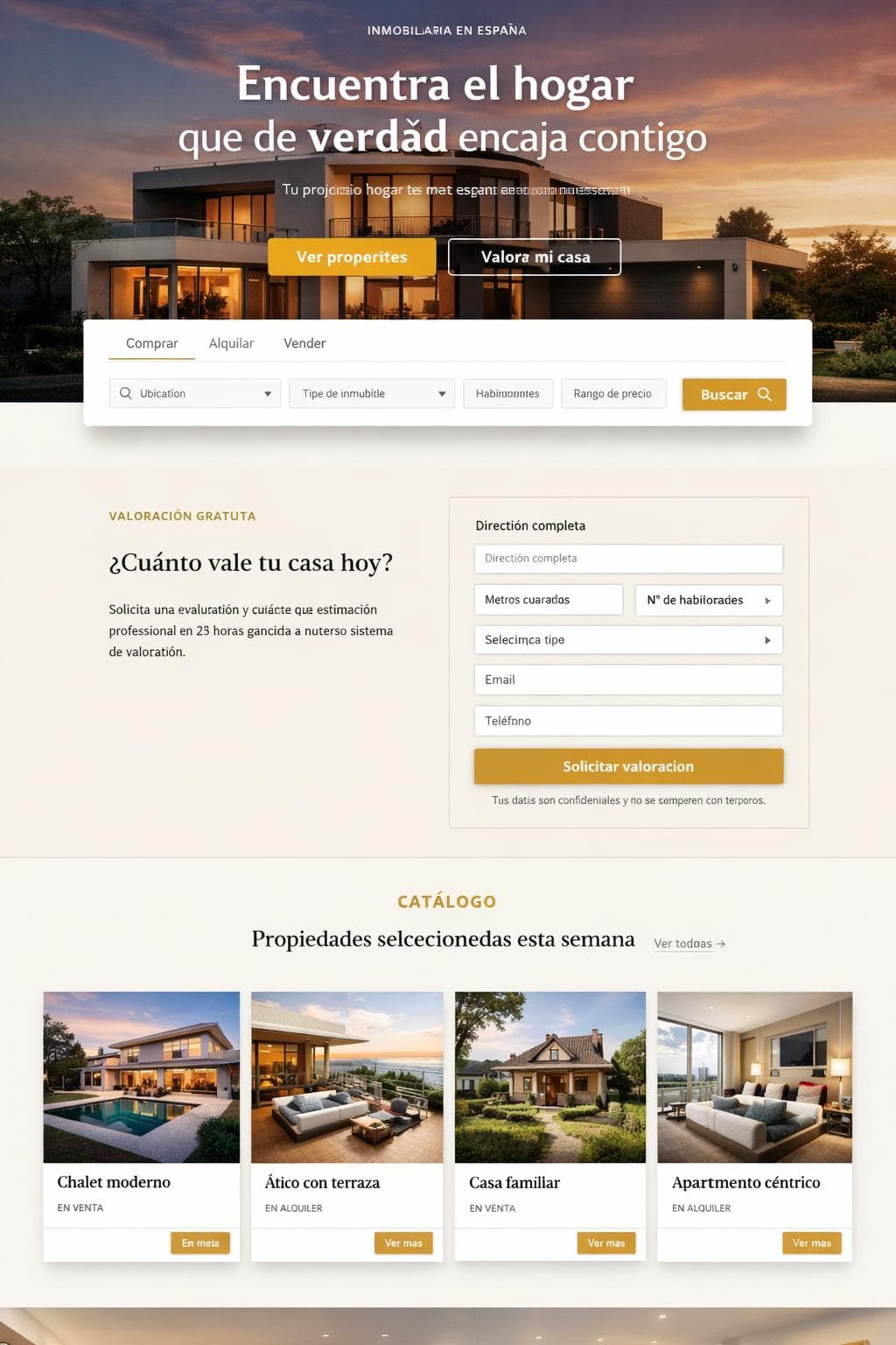 Vetria Inmobiliaria — vista previa del theme
