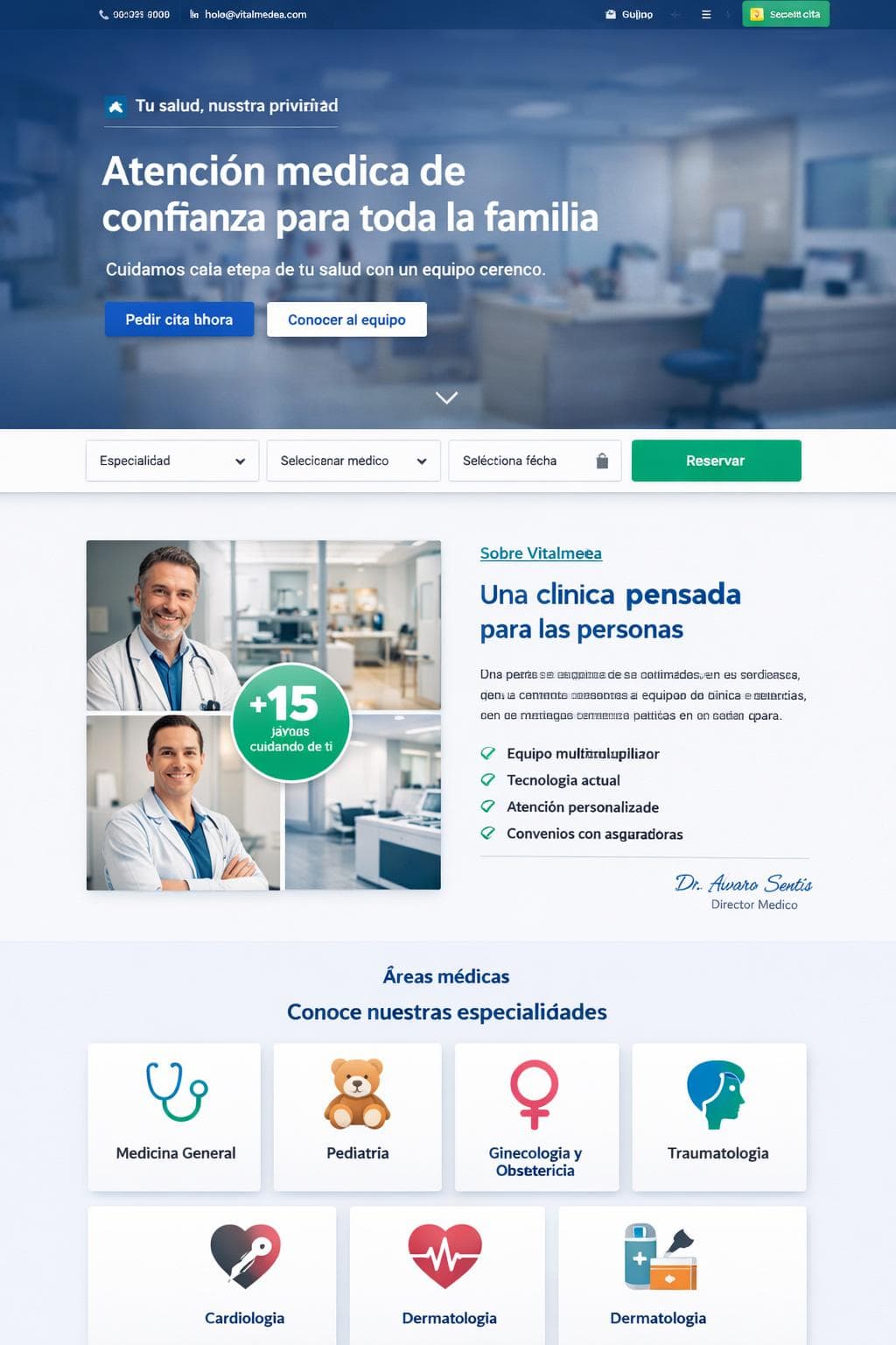 Vitalmedea Cl&iacute;nica &mdash; vista previa del theme