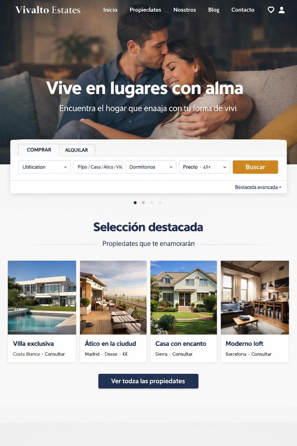 Vivalto Estates &mdash; vista previa del theme