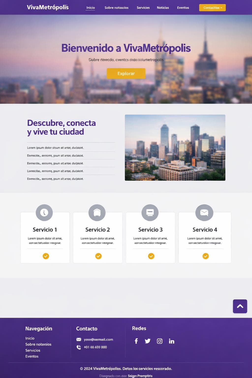 VivaMetrópolis — vista previa del theme