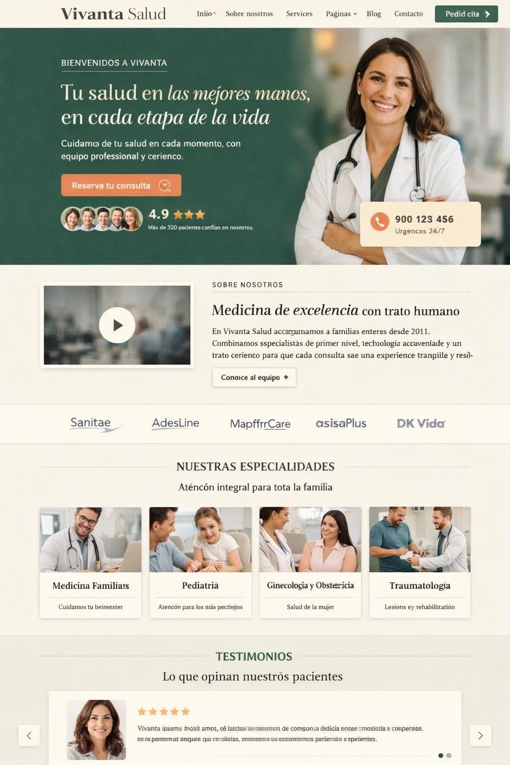 Vivanta Salud &mdash; vista previa del theme