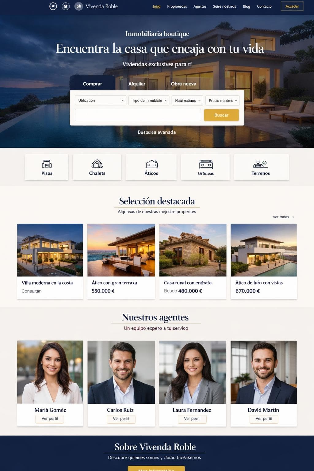 Vivenda Roble &mdash; vista previa del theme