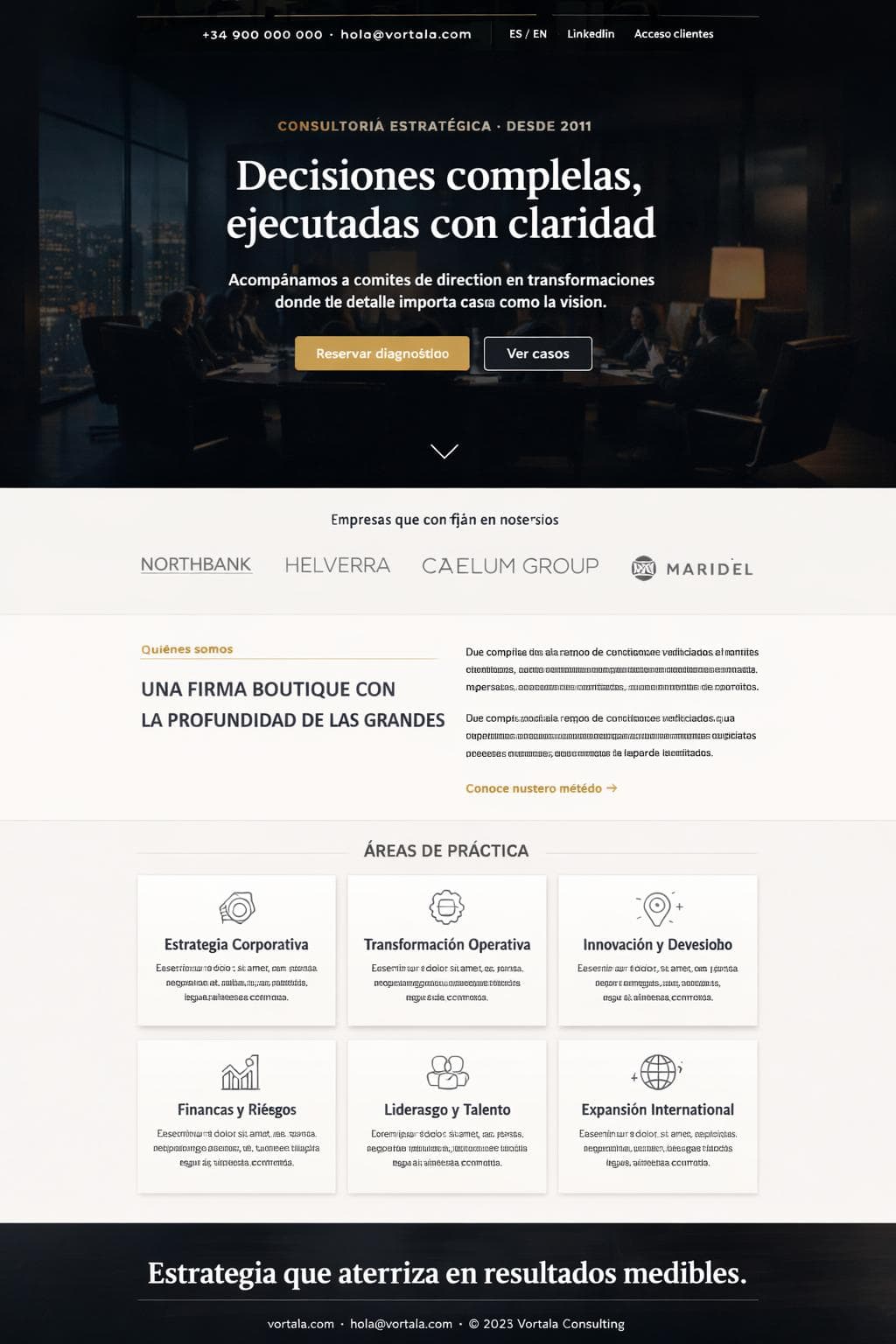 Vortala Consulting — vista previa del theme