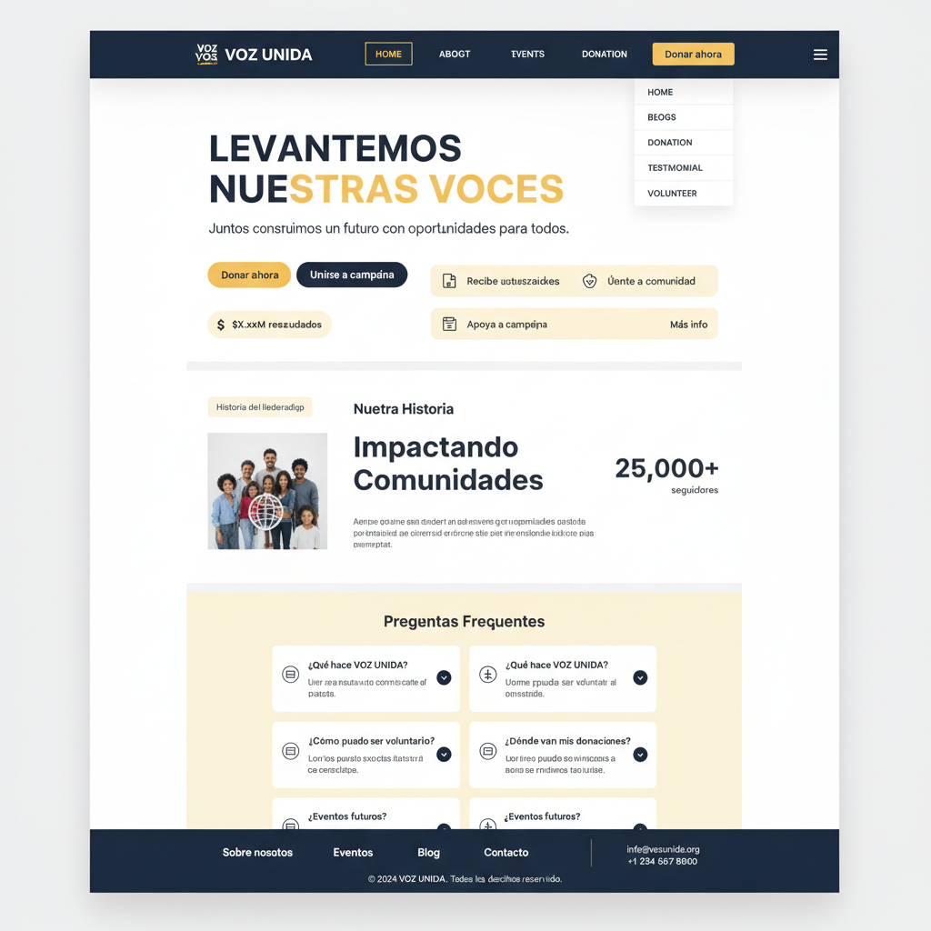 Voz Unida &mdash; vista previa del theme
