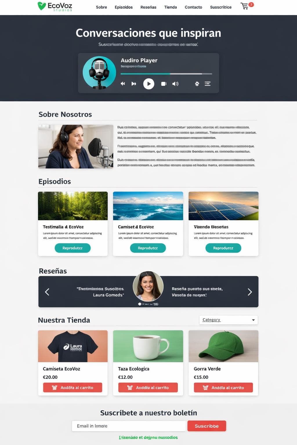 Voz Zenit — vista previa del theme